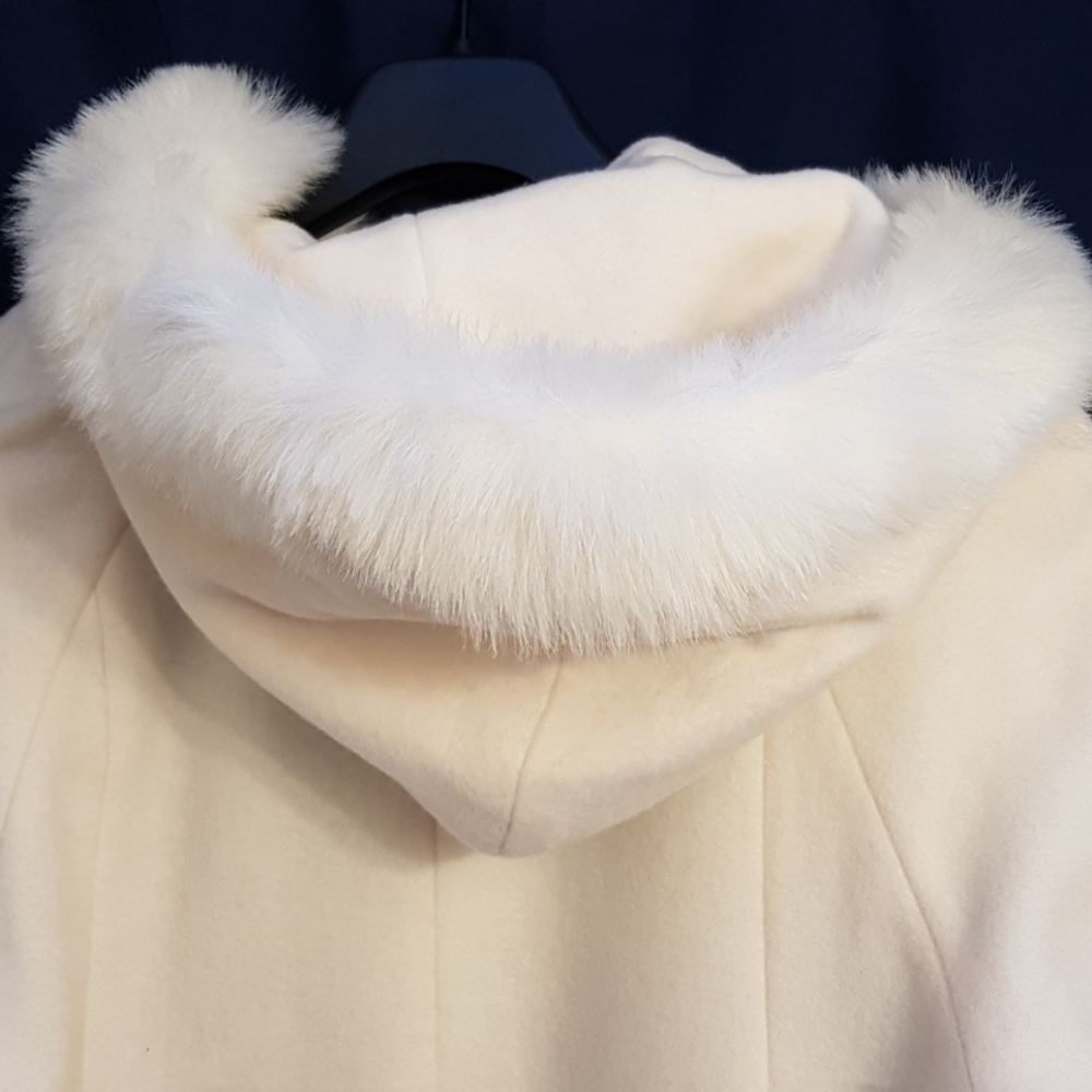 JP 1893 Off white wool blend coat 8P - Picture 5 of 8